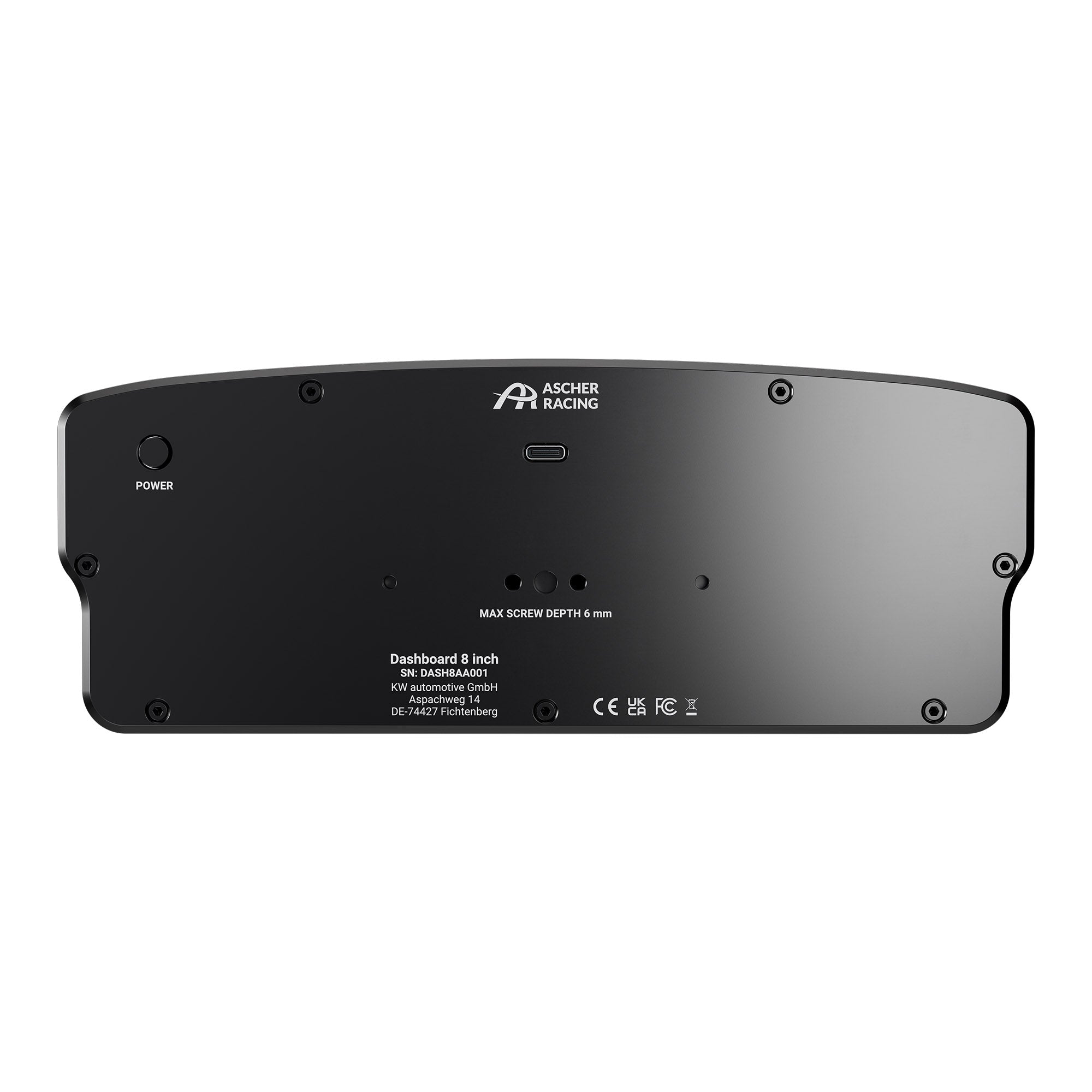 Ascher Racing 8" Dashboard