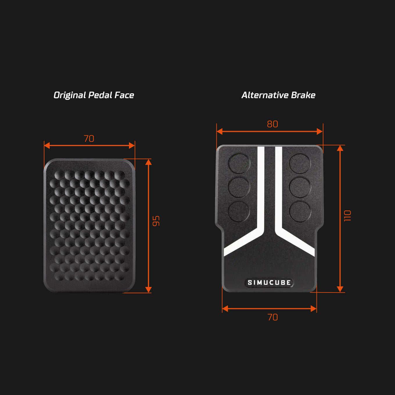 Simucube ActivePedal Brake Pedal Face Plate