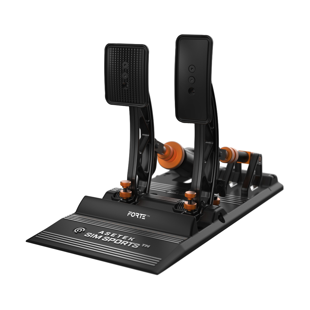 asetek forte sim racing pedals Asetek SimSports Forte S Series Brake and Throttle Pedals