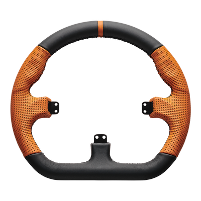 Asetek SimSports Closed D Orange Leather Rim