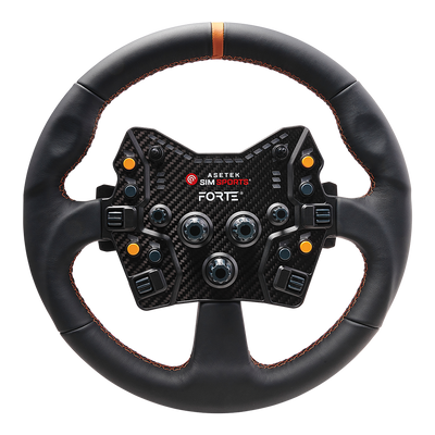 Asetek SimSports Round Black Leather Rim