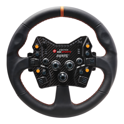 Asetek SimSports Round Black Leather Rim