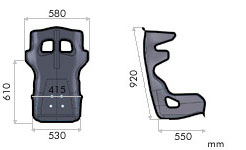 OMP HTE-R XL Bucket Seat