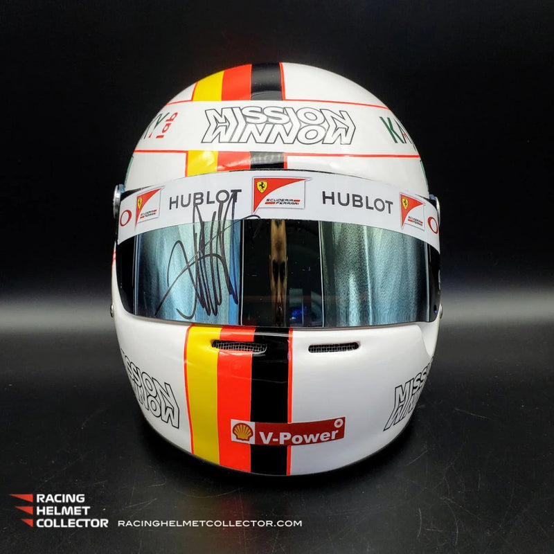 Racing Helmet Collector - Sebastian Vettel Signed Helmet Visor 2019 Autographed Display Tribute 1:1 Full Scale