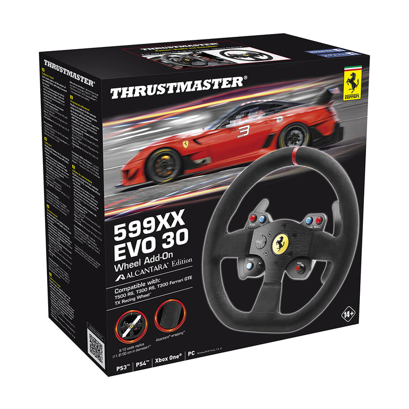 Thrustmaster T300 Servo Base + Thrustmaster F599XX EVO 30 Wheel Alcantara  Edition Add-On Bundle for PS4, PS5, XBOX, PC