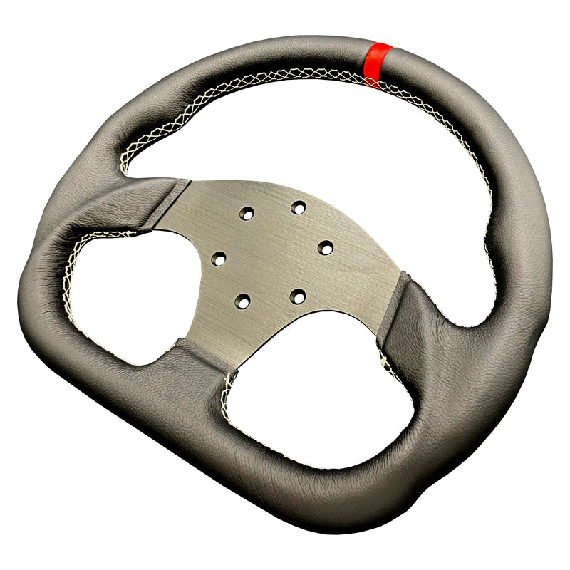 Advanced D-Shape Leather Steering Wheel (330mm)